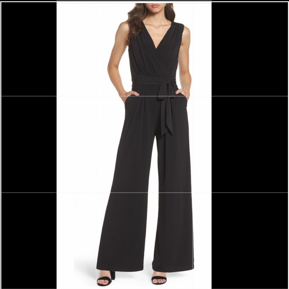 Vince Camuto Black Wrap Jumpsuit